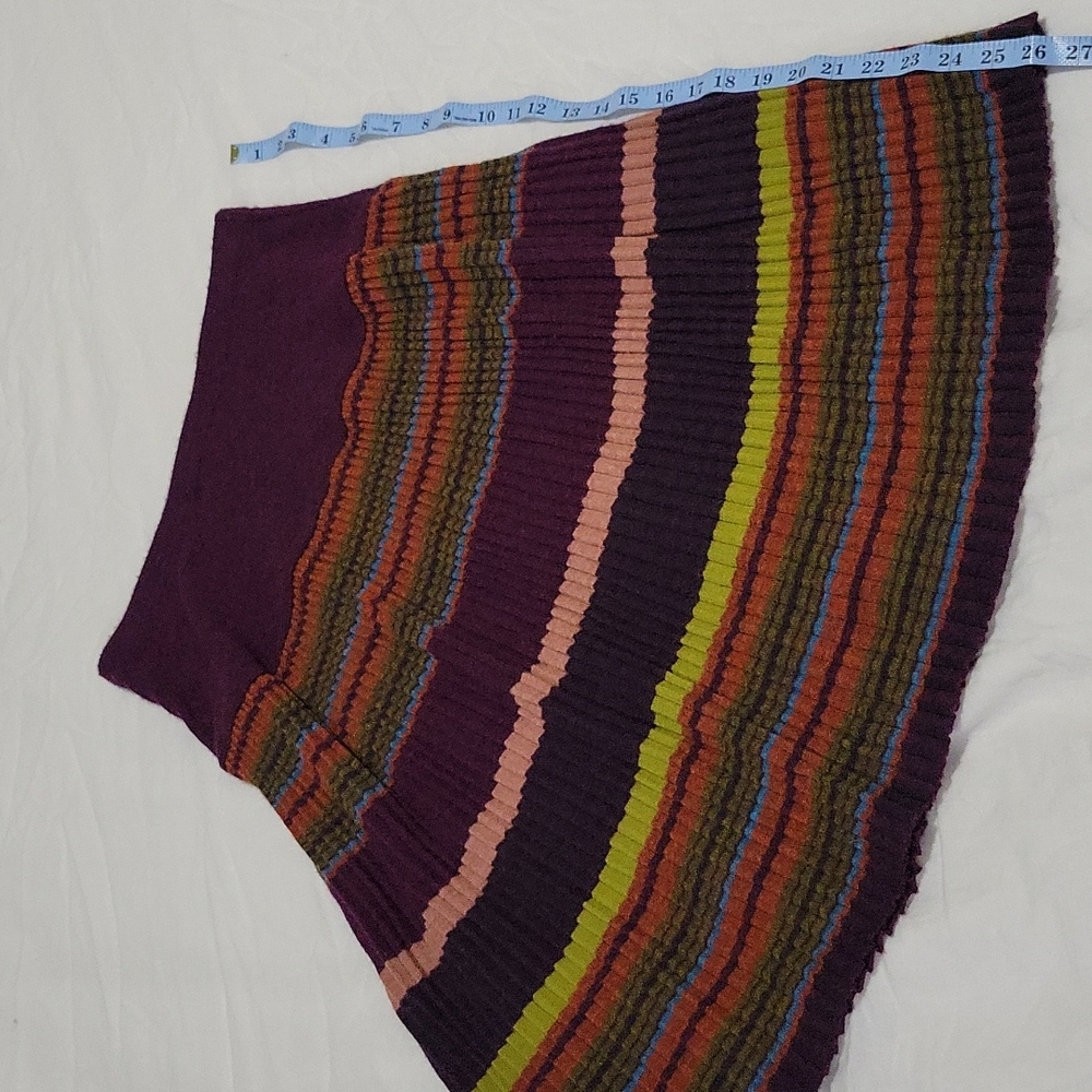 Wool alpaca blend striped skirt sz large